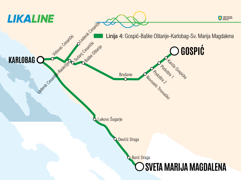 Gospić-Baške Oštarije-Karlobag-Sveta Marija Magdalena