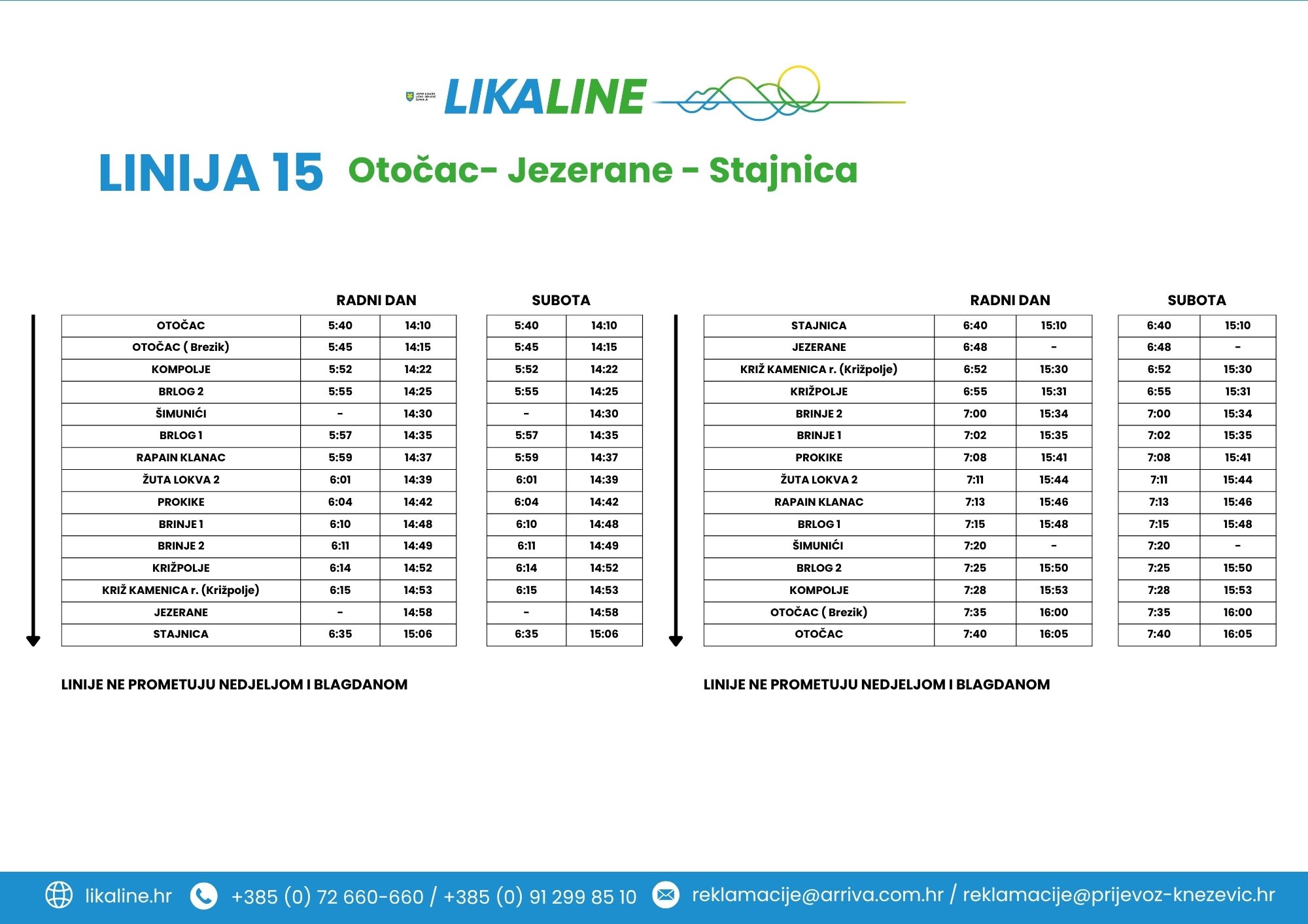 Otočac-Jezerane-Stajnica